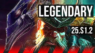 MALPHITE vs GANGPLANK (TOP) | 8/0/8, Legendary | KR Master | 25.S1.2