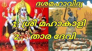 Dasamahavidya | ദശ മഹാവിദ്യ | മഹാകാളി | താരാ ദേവി | Kali | dasa mahavidya kali | dasa mahavidya tara