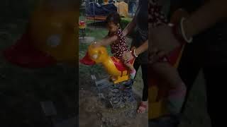 Ridhaan is riding the duck