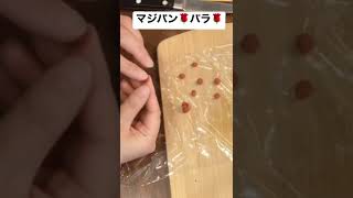 マジパンでバラ🌹作りました！！一応食べれます、、陰陽五行飯(土)#shorts