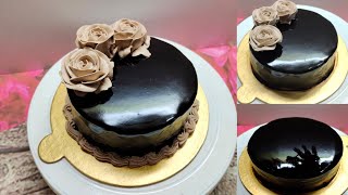 How to make Chocolate Ganache |Chocolate Cake Decoration With Ganache| কর্ণ সিরাপ ছারাই চকোলেট গানাশ