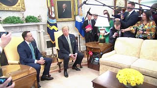 VIDEO: Trump welcomed Irish Prime Minister Leo Varadkar to the White House Thursday