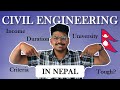 CIVIL ENGINEERING IN NEPAL  |  Income, Criteria, Duration, University, How hard is it?