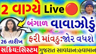 વાવાઝોડાં સાથે વરસાદની આગાહી 🔴 Live:અત્યારના સાંજના 6:30,Heavy Rain Forecast in Gujarat, Weather Tv