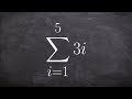 Learning how to evaluate the partial sum of a series