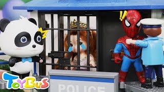 Super Panda Rescues Barbie Bride | Spider-Man Story | Paw Patrol | Super Rescue Team | ToyBus