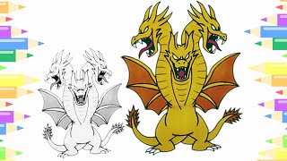 Draw Three Head Dragon I Dragon Drawing Tutorial@art online
