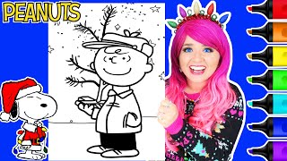 Coloring Charlie Brown Christmas GIANT Peanuts Coloring Page | Ohuhu Art Markers