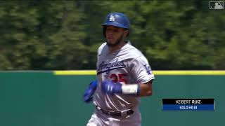 Keibert Ruiz hits home run for first career hit: 8/16/2020