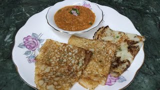 Instant Poha Dosa n Chutney |इतनी गर्मी मे बनाया सिर्फ 15 मिनट मे सुबह का नाश्ता |