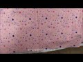 stars cotton flannel fabric pink