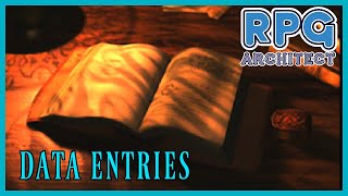RPG Architect Tutorial - Data Entries