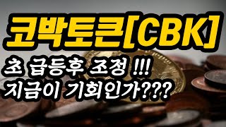 코박토큰[CBK]초 급등후 조정 !!!지금이 기회인가???