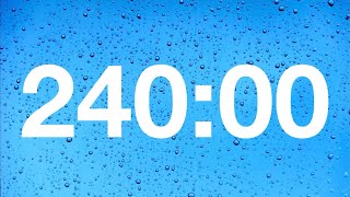 timer - 240 minute countdown with rain sounds .