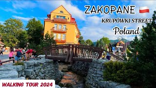 Krupowki street || Zakopane || Poland 🇵🇱 Summer walking tour 2024.08.06