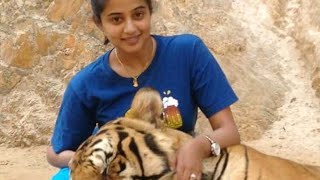 Priyamani With Real Tiger