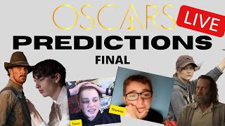 FINAL OSCARS WINNERS PREDICTIONS + Q&A LIVE!