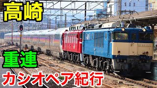 EF81＋EF64 カシオペア紀行重連 高崎駅入線　EF81 80 EF64 1030