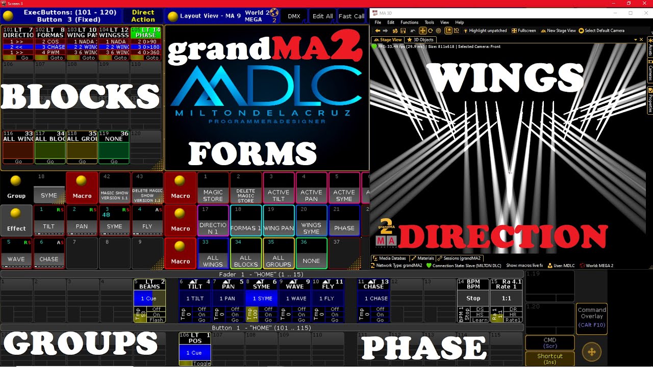 Macros Live Effects Grandma2 English Version Youtube