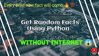 Get random facts using python using randfacts module || Akshat Dubey #shorts