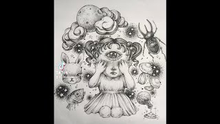 #shorts #drawing #sketch #illustration #doodle #fyp #art #artist #pencil  #creepycute #doodleart