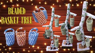 Home Decor piece Create Your Own  Stunning#Beaded#Basket#Tree #diy #stones  @uniquehome_Decor