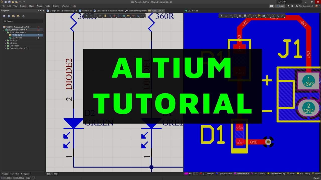 Altium Designer 22 Tutorial Quick Easy Step By Step Youtube