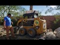 BUSH HACK on changing a CAT 226 Skid Steer TIRE plus UPDATES | Avenger Pond