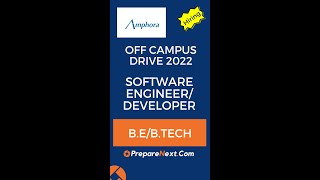 Amphora Off Campus Drive 2022 | Software Engineer | Developer | IT Job | Engineering Job | Hyderabad