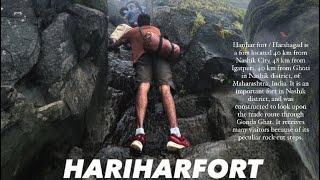 മരണം പതിയിരിക്കുന്ന പാത ❌⛰️ #hariharfort #trekking #maharashtra #trending #shortsfeed