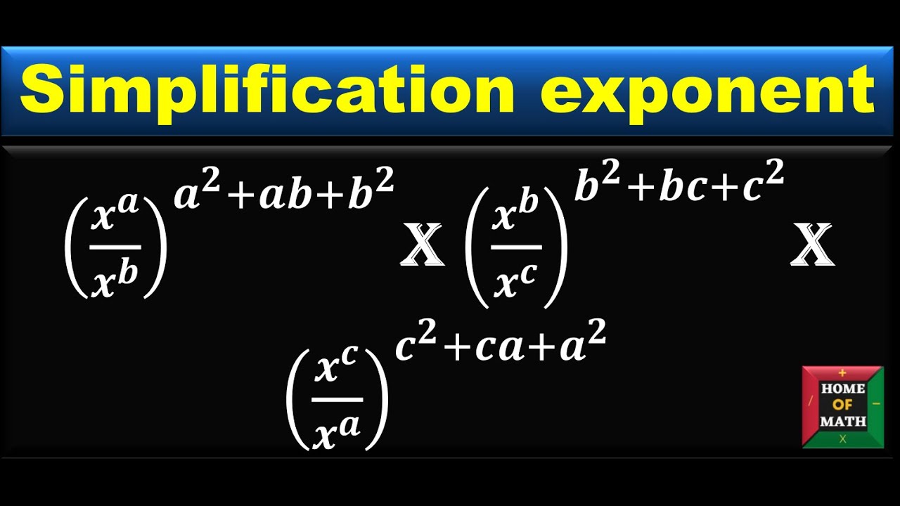 A Nice Math Olympiad Simplification Of Exponent Olympiad Mathematics