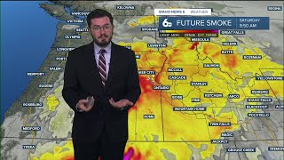 Dense smoke hitting Idaho over the weekend; Temps staying under 100°