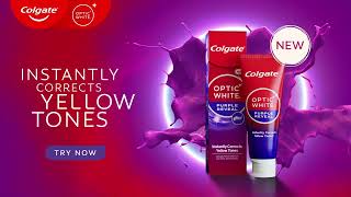 New Colgate Optic White Purple Reveal Corrects Yellow Tones for a Shiny Smile