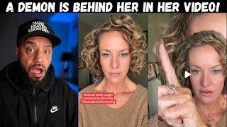 She caught a demon behind her on camera! 😱