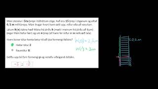 Leyst dæmi: Finna formengi falls (heilar tölur) | Algebra I | Khan Academy