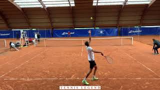 Roland-Garros 2020 : Medvedev - Carballes Baena Practice (Points and Warm-up / Court Level View)