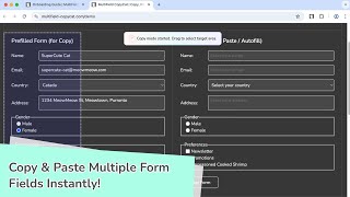 How to Copy & Paste Multiple Form Fields Instantly with Chrome Extension | MultiField CopyCat