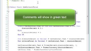 Adding Comments in VB