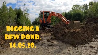 Digging a Wildlife Dew pond.  13 05 20