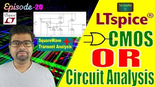 LTSpice (v24): CMOS OR using Monolithic MOSFETs | Response by Transient Analysis