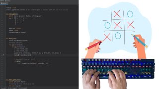 ASMR Programming - Tic Tac Toe Game Coding in Python - no Talking