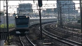 【ホームドア設置前】京浜東北線 E233系1000番台 新子安 停車