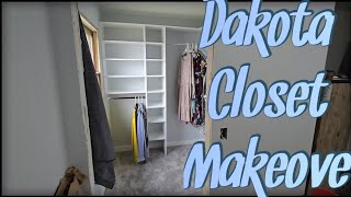 Walk In Closet Makeover! Dakota Closet system #menards #diy #closet