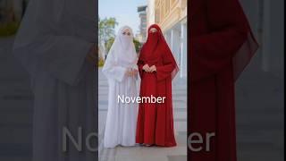 Choose your birthday Month and See your Abaya Outfit with your sister #muslimgirl