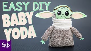 Fast & Easy Baby Yoda DIY | Made from Two Socks | PLUS Sad Baby Yoda Memes | Fun Sock Creations