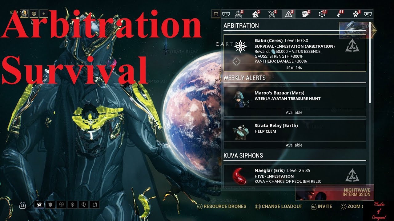 Warframe Ps4 Arbitration Survival Infested Youtube
