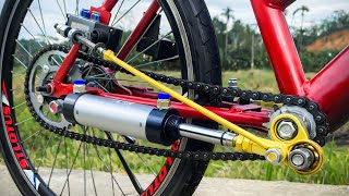 I INSTALLED A PNEUMATIC MOTOR ON MY BICYCLE! EVERYONE WAS AMAZED.