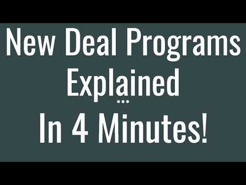 What were 3 New Deal programs and what was their purpose?