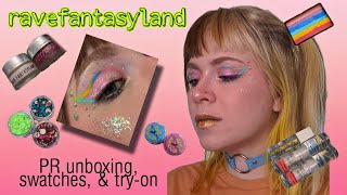 Ravefantasyland: Unboxing, Swatches, and Try On | Rave Makeup Tutorial