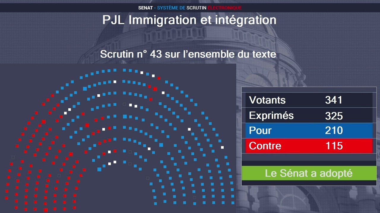 Loi Immigration : Le Sénat Adopte Le Texte Remanié Par La Droite - YouTube